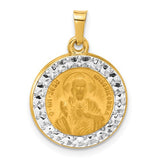 14k-and-white-rhodium-hollow-sacred-heart-of-jesus-medal-SolomonJeweler-Wichita-KS-CustomJewelry