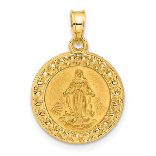 14k-hollow-miraculous-mary-plain-back-medal-SolomonJeweler-Wichita-KS-CustomJewelry
