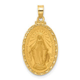 14k-satin-and-polished-miraculous-medal-oval-solid-pendant-SolomonJeweler-Wichita-KS-CustomJewelry