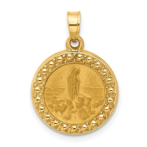 14k-satin-and-polished-st-anthony-medal-round-pendant-SolomonJeweler-Wichita-KS-CustomJewelry