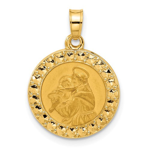 14k-polished-hollow-st-anthony-medal-SolomonJeweler-Wichita-KS-CustomJewelry