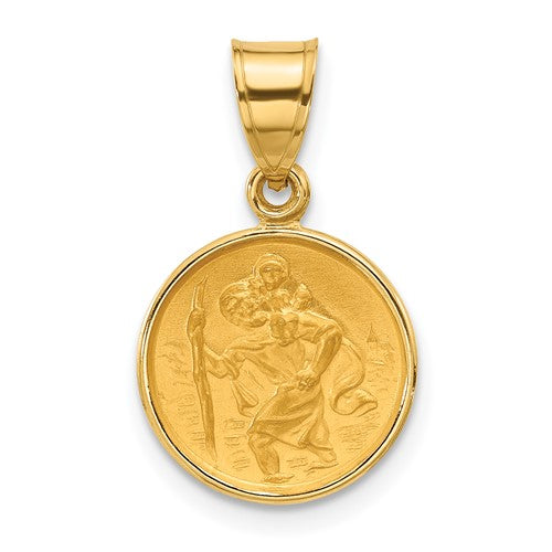 14k-polished-and-satin-st-christopher-medal-SolomonJeweler-Wichita-KS-CustomJewelry