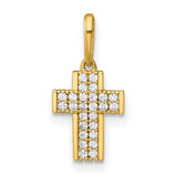 14k-polished-cz-latin-cross-pendant-SolomonJeweler-Wichita-KS-CustomJewelry