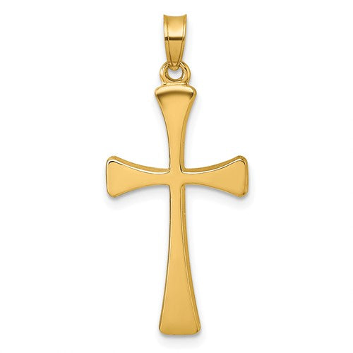 14k-polished-religious-cross-pendant-SolomonJeweler-Wichita-KS-CustomJewelry