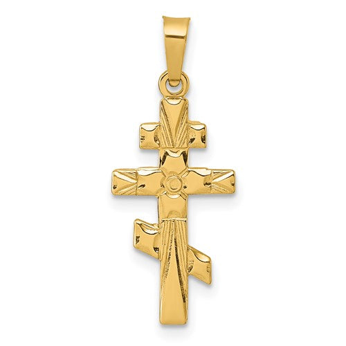 14k-polished-eastern-orthodox-cross-pendant-SolomonJeweler-Wichita-KS-CustomJewelry