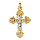 14k-with-white-rhodium-polished-inri-crucifix-cross-pendant-SolomonJeweler-Wichita-KS-CustomJewelry