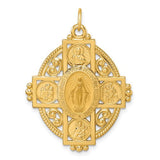 14k-polished-and-satin-miraculous-4-way-medal-oval-pendant-SolomonJeweler-Wichita-KS-CustomJewelry