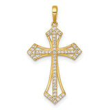 14k-polished-fancy-cz-cross-pendant-SolomonJeweler-Wichita-KS-CustomJewelry