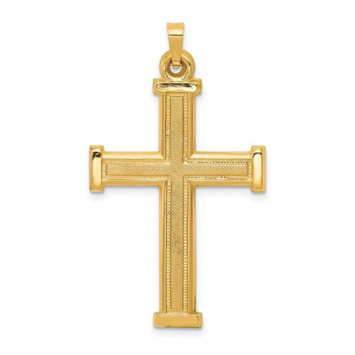 14k-hollow-latin-cross-pendant-SolomonJeweler-Wichita-KS-CustomJewelry