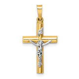 14k-two-tone-inri-crucifix-pendant-SolomonJeweler-Wichita-KS-CustomJewelry