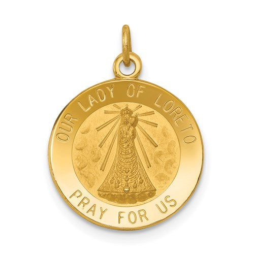 14k-our-lady-of-loreto-medal-charm-SolomonJeweler-Wichita-KS-CustomJewelry