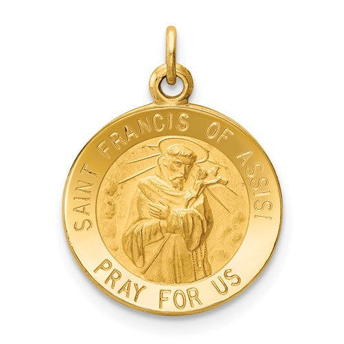 14k-saint-francis-of-assisi-medal-charm-SolomonJeweler-Wichita-KS-CustomJewelry