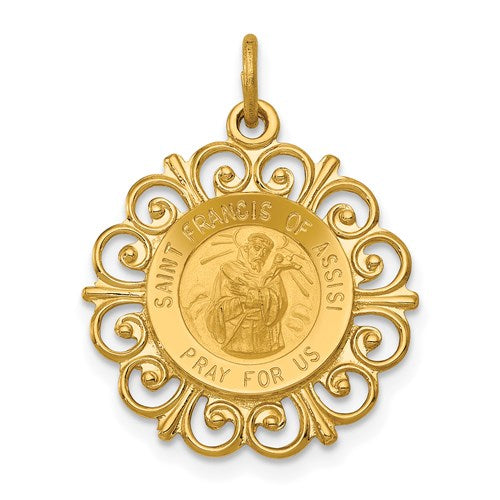 14k-saint-francis-of-assisi-medal-pendant-SolomonJeweler-Wichita-KS-CustomJewelry