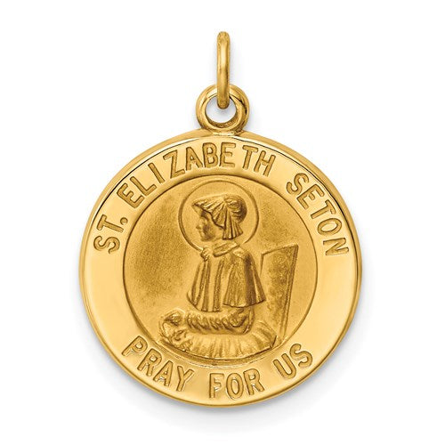 14k-saint-elizabeth-seton-medal-charm-SolomonJeweler-Wichita-KS-CustomJewelry