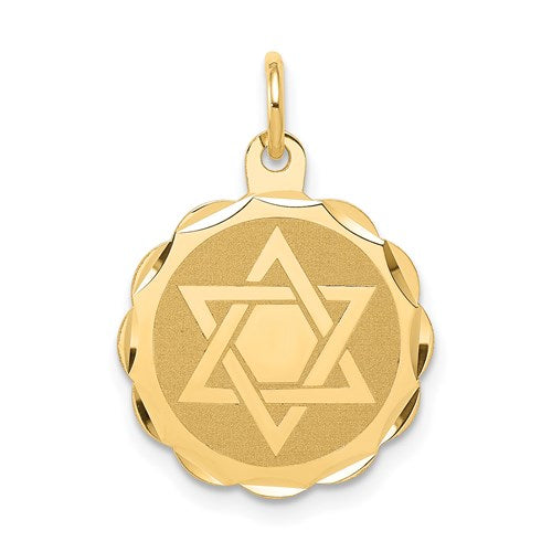 14k-solid-star-of-david-disc-charm-SolomonJeweler-Wichita-KS-CustomJewelry