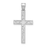 14k-white-floral-cross-pendant-SolomonJeweler-Wichita-KS-CustomJewelry