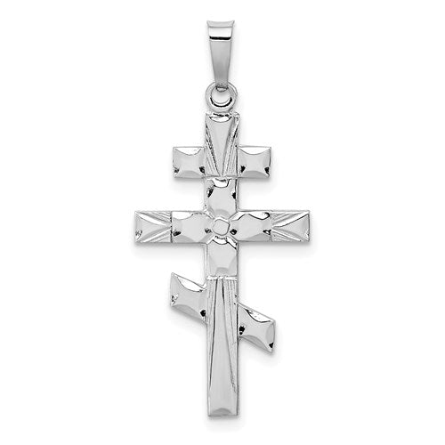 14k-white-gold-eastern-orthodox-cross-pendant-SolomonJeweler-Wichita-KS-CustomJewelry