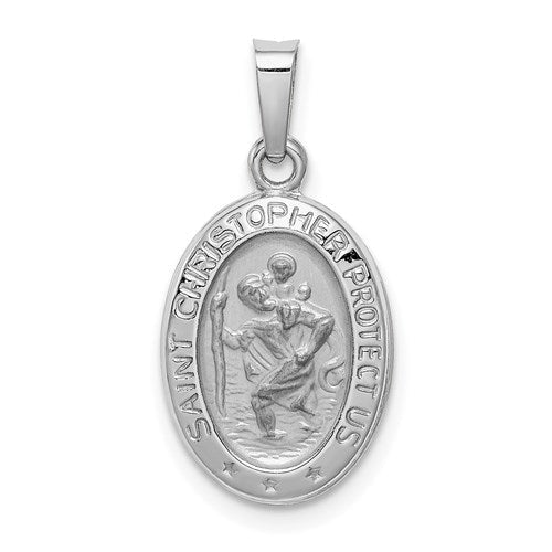 14k-white-gold-saint-christopher-medal-charm-SolomonJeweler-Wichita-KS-CustomJewelry