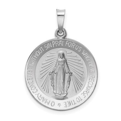 14k-white-gold-miraculous-medal-SolomonJeweler-Wichita-KS-CustomJewelry