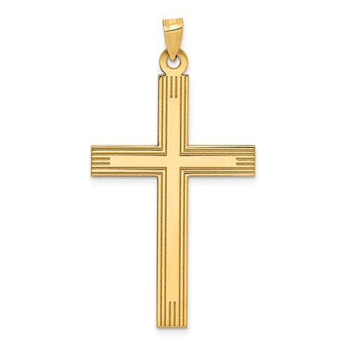 14k-laser-etched-cross-charm-SolomonJeweler-Wichita-KS-CustomJewelry