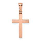 14k-rose-gold-polished-beveled-cross-charm-SolomonJeweler-Wichita-KS-CustomJewelry