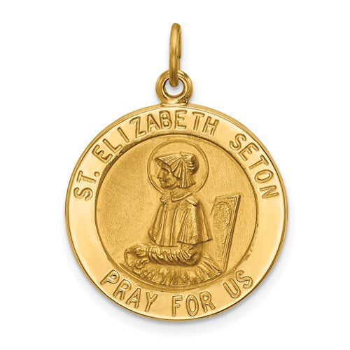 14k-saint-elizabeth-seton-medal-pendant-SolomonJeweler-Wichita-KS-CustomJewelry