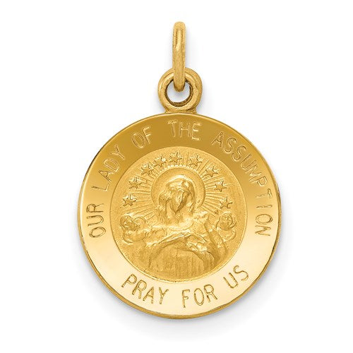 14k-our-lady-of-the-assumption-medal-charm-SolomonJeweler-Wichita-KS-CustomJewelry