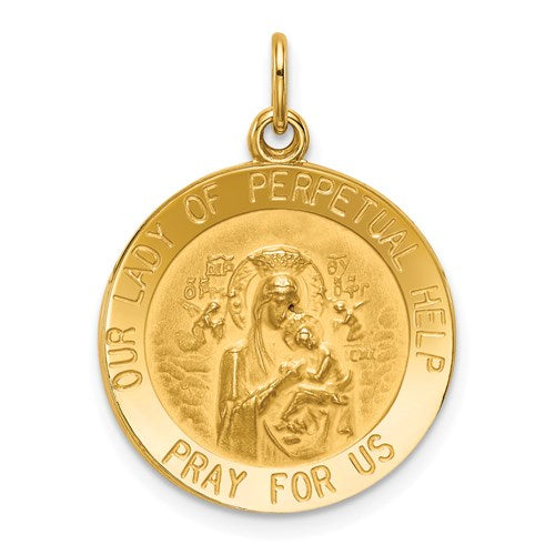 14k-our-lady-of-perpetual-help-medal-pendant-SolomonJeweler-Wichita-KS-CustomJewelry