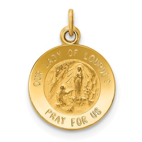 14k-our-lady-of-lourdes-medal-charm-SolomonJeweler-Wichita-KS-CustomJewelry