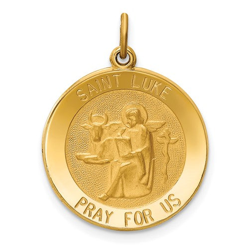 14k-saint-luke-medal-pendant-SolomonJeweler-Wichita-KS-CustomJewelry