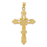 14k-polished-fleur-de-lis-cross-pendant-SolomonJeweler-Wichita-KS-CustomJewelry