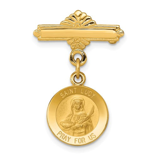 14k-saint-lucy-medal-pin-SolomonJeweler-Wichita-KS-CustomJewelry