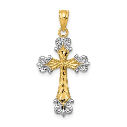 14k-and-rhodium-d-c-cross-pendant-SolomonJeweler-Wichita-KS-CustomJewelry