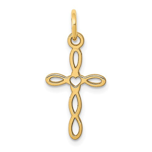 14k-loop-w-center-heart-cross-charm-SolomonJeweler-Wichita-KS-CustomJewelry