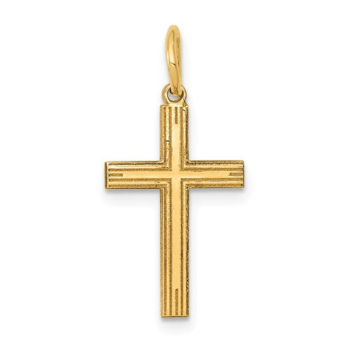 14k-laser-designed-cross-charm-SolomonJeweler-Wichita-KS-CustomJewelry