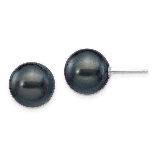 14k-white-gold-10-11mm-black-round-fw-cultured-pearl-stud-post-earrings-SolomonJeweler-Wichita-KS-CustomJewelry