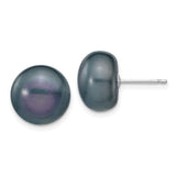 14k-white-gold-11-12mm-black-button-fw-cultured-pearl-stud-post-earrings-SolomonJeweler-Wichita-KS-CustomJewelry