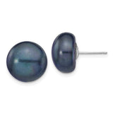 14k-white-gold-12-13mm-black-button-fw-cultured-pearl-stud-post-earrings-SolomonJeweler-Wichita-KS-CustomJewelry