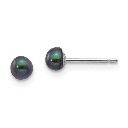 14k-white-gold-3-4mm-black-button-fw-cultured-pearl-stud-post-earrings-SolomonJeweler-Wichita-KS-CustomJewelry