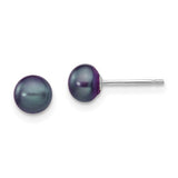 14k-white-gold-5-6mm-black-button-fw-cultured-pearl-stud-post-earrings-SolomonJeweler-Wichita-KS-CustomJewelry