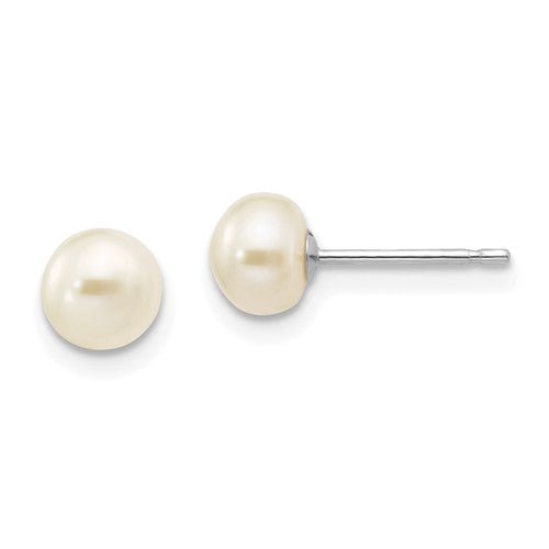 14k-white-gold-5-6mm-white-button-fw-cultured-pearl-stud-post-earrings-SolomonJeweler-Wichita-KS-CustomJewelry