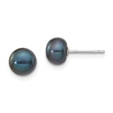 14k-white-gold-6-7mm-black-button-fw-cultured-pearl-stud-post-earrings-SolomonJeweler-Wichita-KS-CustomJewelry