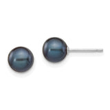 14k-white-gold-6-7mm-black-round-fw-cultured-pearl-stud-post-earrings-SolomonJeweler-Wichita-KS-CustomJewelry