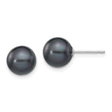 14k-white-gold-8-9mm-black-round-fw-cultured-pearl-stud-post-earrings-SolomonJeweler-Wichita-KS-CustomJewelry