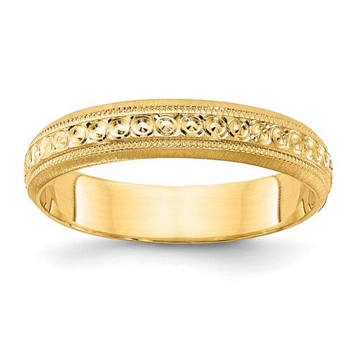 14k-3mm-design-etched-wedding-band-SolomonJeweler-Wichita-KS-CustomJewelry