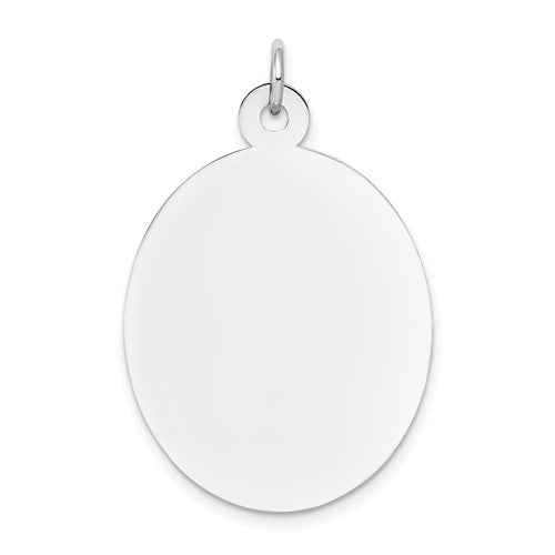 14k-white-gold-plain-035-gauge-oval-engravable-disc-charm-SolomonJeweler-Wichita-KS-CustomJewelry
