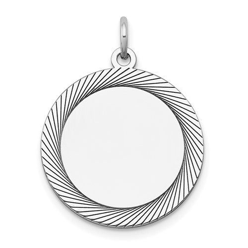 14k-white-gold-etched-design-027-gauge-round-engravable-charm-SolomonJeweler-Wichita-KS-CustomJewelry