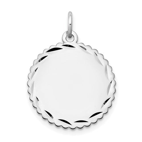 14k-white-gold-027-gauge-engraveable-scalloped-disc-charm-SolomonJeweler-Wichita-KS-CustomJewelry