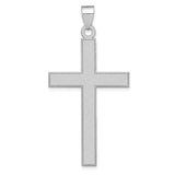 14k-white-gold-florentine-satin-cross-pendant-SolomonJeweler-Wichita-KS-CustomJewelry