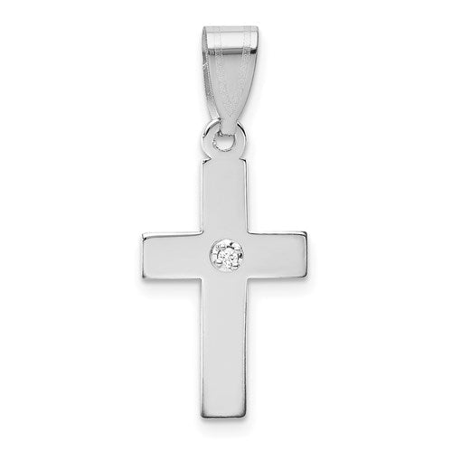 14k-white-gold-01ct-diamond-cross-pendant-SolomonJeweler-Wichita-KS-CustomJewelry